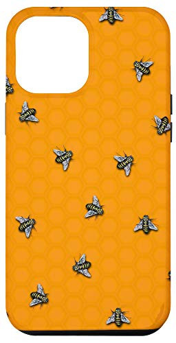 iPhone 12 Pro Max Honey Bee Pattern Cute Honey Comb Bee Themed Bee Lover Gift Case