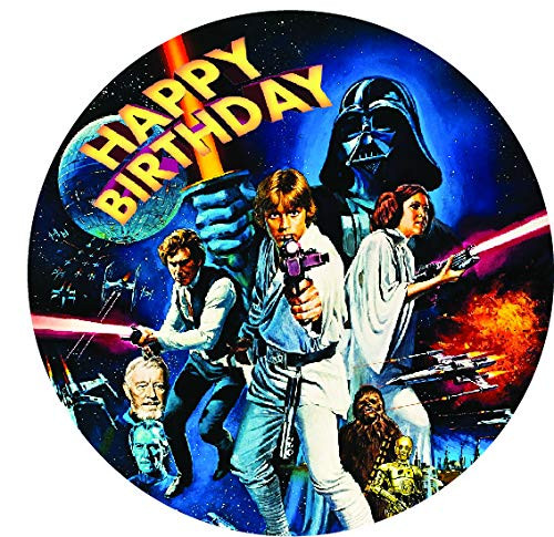 7.5 Inch Edible Cake Toppers  Star Wars Themed Birthday Party Collection of Edible Cake Decorations
