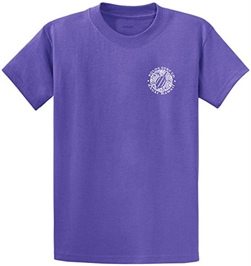 Koloa Surf.(tm)-2 Side Honu Hawaiian Turtle T-Shirt-Violet/w-M