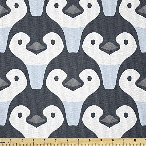 Ambesonne Penguin Fabric by The Yard, Animal Print Themed Continuous Pattern with Baby Birds, Stretch Knit Fabric for Clothing Sewing and Arts Crafts, 1 Yard, Slate Blue Ambesonne Penguin Fabric by The Yard, Animal Print Themed Continuous Pattern with Baby Birds, Stretch Knit Fabric for Clothing Sewing and Arts Crafts, 1 Yard, Slate Blue