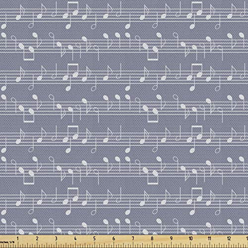 Ambesonne Grey Fabric by The Yard, Piano Music Clay Motif with Various Notes Beats Melody Rhythm Harmony Jazz, Decorative Fabric for Upholstery and Home Accents, 1 Yard, Pale Lavender Ambesonne Grey Fabric by The Yard, Piano Music Clay Motif with Various Notes Beats Melody Rhythm Harmony Jazz, Decorative Fabric for Upholstery and Home Accents, 1 Yard, Pale Lavender