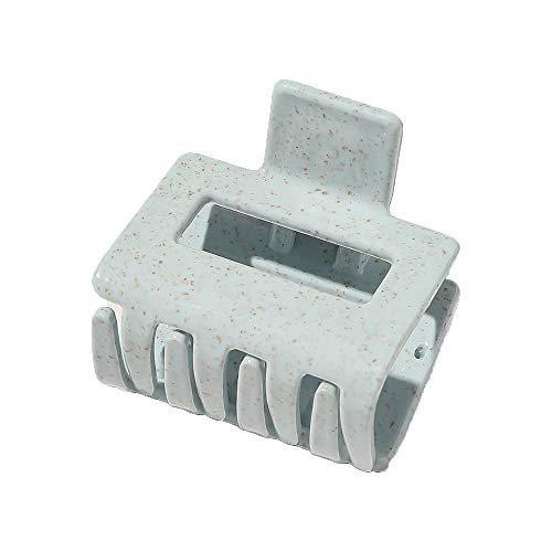 RGFV Square Hollow Hair Claws Solid Color Acrylic Hair Grab Clips Women Korean Hair Accessories for Girls Buckle Bath Ponytail Holder(Blue)