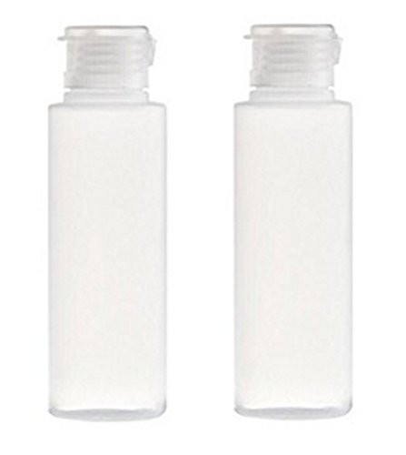 2PCS 100ML 3.3oz Clear Empty Travel Refillable PE Plastic Soft Tubes Bottle Emulsion Packing Case Make up Cosmetics Container For Facial Cleanser Shampoo Cleanser Shower Easy To Squeeze