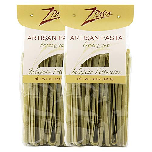 ZPasta Jalapeno Fettuccine - Bronze Cut Artisan Pasta 12 oz (2 Pack) ZPasta Jalapeno Fettuccine - Bronze Cut Artisan Pasta 12 oz (2 Pack)