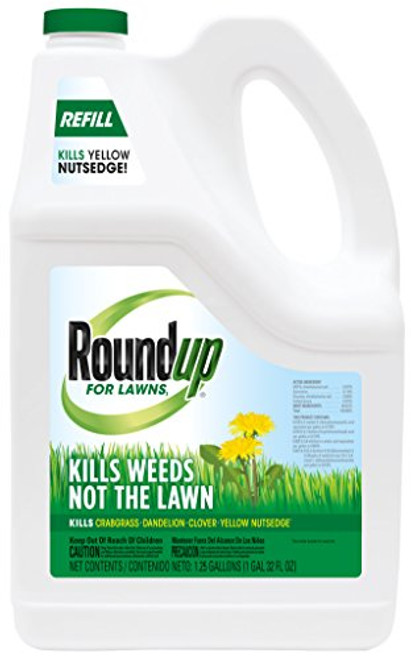 Roundup 4375010 Safe Weed Killer For Northern Lawns   Kills Crabgrass, Dandelion Lawns1 Refill, Clover  and  Yellow Nutsedge   Starts Working Immediately