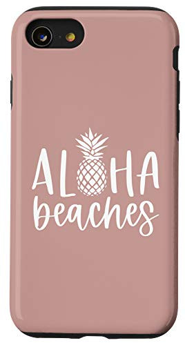 iPhone SE (2020) / 7 / 8 Aloha Beaches - Tropical Hawaii Beach Pineapple - Rose Tan Case
