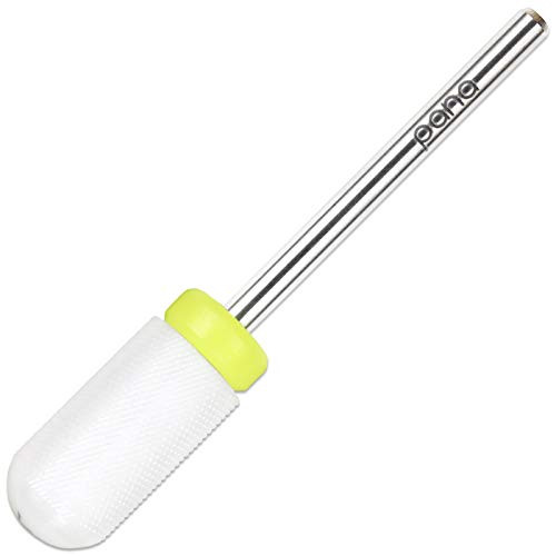 PANA 3/32 inch Shank Size Professional USA - Smooth Top Large Barrel White Ceramic Bit Extra Fine Grit - Nail Drill Bit for Dremel Machine
