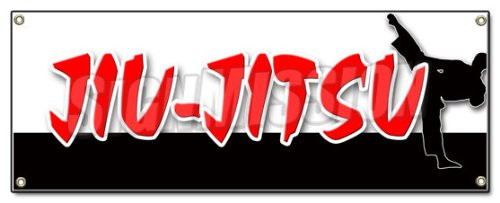 JIU-Jitsu Banner Sign Martial Art Karate self Defense School Lessons Brazilian