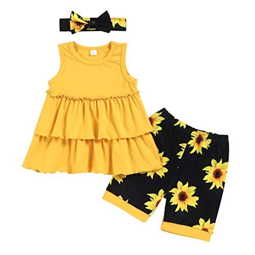 Oklady Toddlers Girls Clothes Baby Girl Summer Clothes Toddler Girl Summer Clothes Shorts for Girls Outfits 12-18 Months