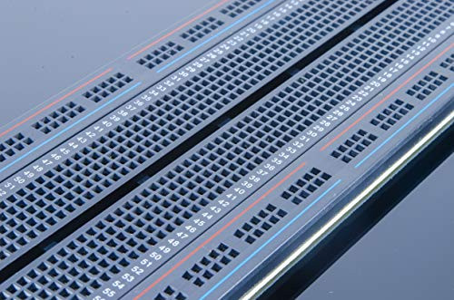 ACROBOTIC Black Solderless Full Breadboard 830 Tie Points with 4 Power Rails and Double Sided Tape for Raspberry Pi and Arduino Pins Prototype PCB Board