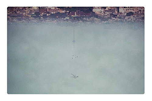 LESGAULEST Doormat Floor Rug/Mat (23.6 x 15.7 inch) - City Surreal Photomanipulation Upside Down Magical LESGAULEST Doormat Floor Rug/Mat (23.6 x 15.7 inch) - City Surreal Photomanipulation Upside Down Magical