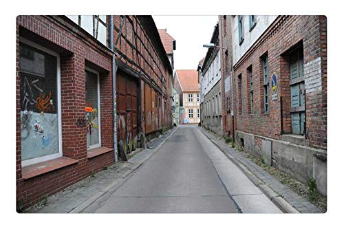 LESGAULEST Doormat Floor Rug/Mat (23.6 x 15.7 inch) - City Leave Lapsed Decay Run Down Break Up