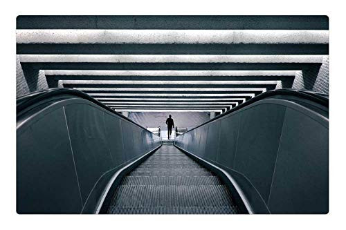 LESGAULEST Doormat Floor Rug/Mat (23.6 x 15.7 inch) - Escalator Down Building Stairs Transport LESGAULEST Doormat Floor Rug/Mat (23.6 x 15.7 inch) - Escalator Down Building Stairs Transport