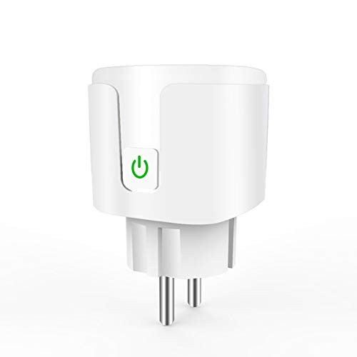 ZJWD EU Plug WiFi 2.4G Wireless Remote Smart Power Socket with Smart Timer Plug Voice Control White