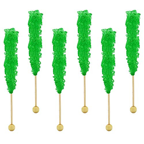 Rock Candy Lollipops Pops Candy Suckers, Color and Flavor Assortment, Individually Wrapped, 6.5 inch (Lime, 6-Pack) Rock Candy Lollipops Pops Candy Suckers, Color and Flavor Assortment, Individually Wrapped, 6.5 inch (Lime, 6-Pack)