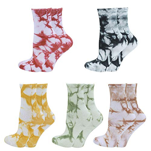 Bienvenu Kids Socks Tie Dye Socks for Boys Girls, Funny Cute Dress Novelty Socks, Soft Cotton Crew Socks Children Socks 5 Pairs, Red Yellow Bienvenu Kids Socks Tie Dye Socks for Boys Girls, Funny Cute Dress Novelty Socks, Soft Cotton Crew Socks Children Socks 5 Pairs, Red Yellow