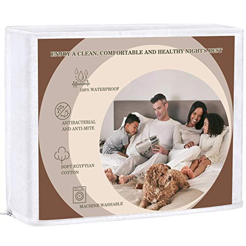 SORMAG Waterproof Mattress Protector Queen Size, Breathable Cotton Terry Mattress Cover, Vinyl Free Noiseless Bed Protector, Fitted 18 Inch Deep Pocket Bed Cover for Incontinence Pets Kids SORMAG Waterproof Mattress Protector Queen Size, Breathable Cotton Terry Mattress Cover, Vinyl Free Noiseless Bed Protector, Fitted 18 Inch Deep Pocket Bed Cover for Incontinence Pets Kids