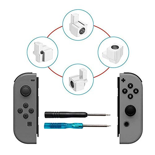 Onyehn 4PCS Metal Lock Buckles Repair Tool Kit for Nintendo Switch Joy-Con Controller with Screwdrivers Y Screws