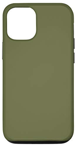 iPhone 12/12 Pro Olive Military Green Colored Simple Solid Color Phone Case