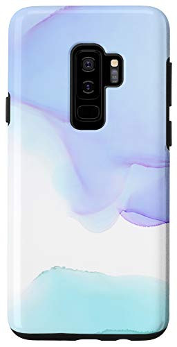 Galaxy S9plus Lavender  and  Aqua Pastel Watercolor Abstract Inkblot Case