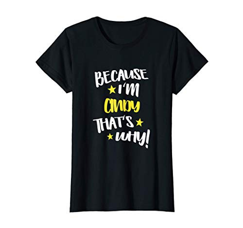 Womens Because I'm Cindy That's Why Funny Custom Name Gift T-Shirt