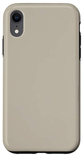 iPhone XR Simple Chic Solid Color Neutral Light Greige Tan Beige Taupe Case