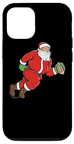 iPhone 12/12 Pro Santa Playing Football   Running Touchdown Christmas Gift Case