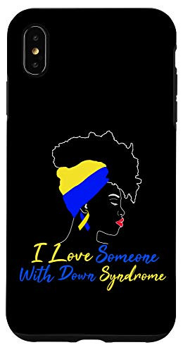iPhone XS Max I Love Someone with Down Syndrome Mom Girl Silhouette Case