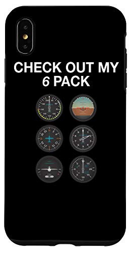 iPhone XS Max Check out my airplane six pack. Funny pilot gag Case
