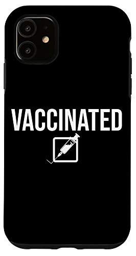 iPhone 11 Vaccinated Check Mark Funny Vaccination Gift Case
