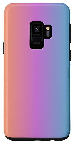 Galaxy S9 Aesthetic Orange Violet Purple Pink Light Blue Cyan Gradient Case