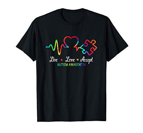 Live Love Accept Autism Awareness Tie Dye Autism Mom Boy Kid T-Shirt Live Love Accept Autism Awareness Tie Dye Autism Mom Boy Kid T-Shirt