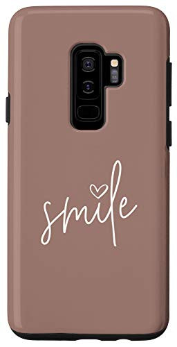 Galaxy S9plus Smile Positive Inspirational Quote - Tawny Caramel Tan Case