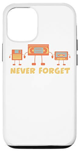iPhone 12/12 Pro Never Forget - Funny Retro Floppy Disk VHS Tape Graphic Case