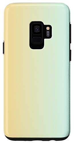 Galaxy S9 Aesthetic Pastel Yellow Orange Light Cyan Gradient Case