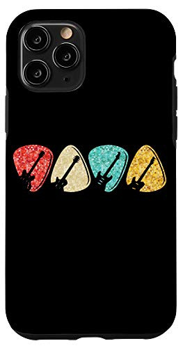 iPhone 11 Pro Guitarist Guitar Pick Vintage Retro Music Band Musician Gift Case