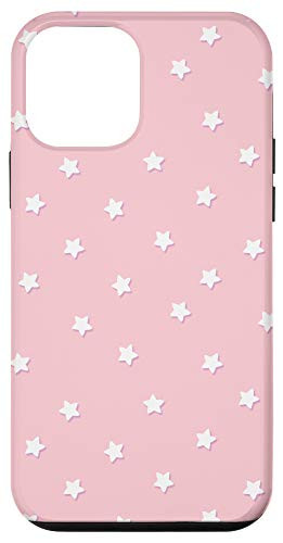 iPhone 12 mini Stars Pink Pastel Aesthetic Kawaii Cute Pattern Case