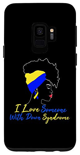 Galaxy S9 I Love Someone with Down Syndrome Mom Girl Silhouette Case