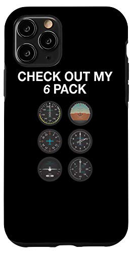 iPhone 11 Pro Check out my airplane six pack. Funny pilot gag Case