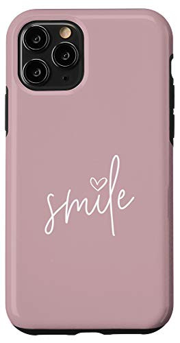iPhone 11 Pro Smile Positive Inspirational Quote - Violet Mauve Case