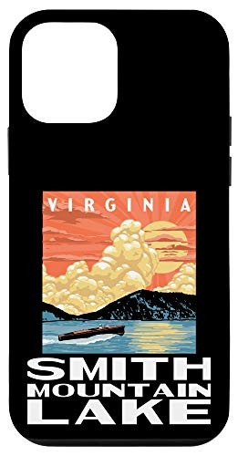 iPhone 12 mini Retro Smith Mountains Lake Virginia WPA Style Vintage Case