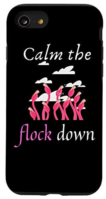 iPhone SE (2020) / 7 / 8 Flamingos Design Calm The Flock Down Funny Flamingo Pun Case iPhone SE (2020) / 7 / 8 Flamingos Design Calm The Flock Down Funny Flamingo Pun Case