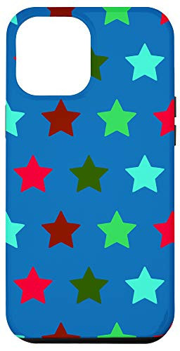 iPhone 12 Pro Max LGBT Gay Pride Rainbow Case   Blue with Colored Stars Case