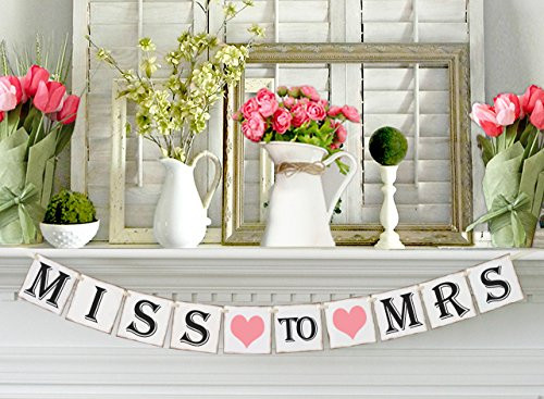 Miss to Mrs Banner Bunting | Decoration and Photo Prop for Bridal Shower, Bachelorette Party, Wedding Party Miss to Mrs Banner Bunting | Decoration and Photo Prop for Bridal Shower, Bachelorette Party, Wedding Party