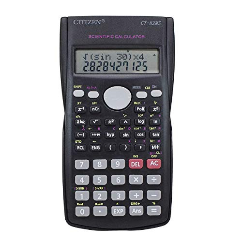 Standard Scientific Calculator, 2 Lines Engineering Scientific Calculator with Slide Off Case