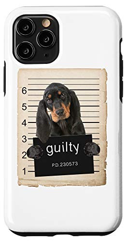 iPhone 11 Pro Black and Tan Coonhound Dog mug shot Case