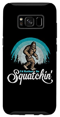 Galaxy S8 I'd Rather be Squatchin' Vintage Funny Bigfoot 80s Sasquatch Case