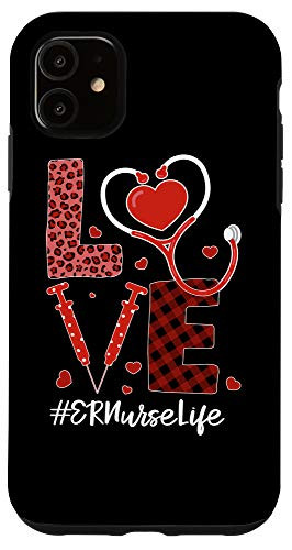 iPhone 11 Tu Love Stethoscope Heart ER Nurse Valentines Day Costume Case