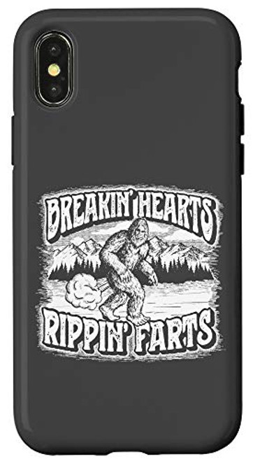 iPhone X/XS Breakin' Hearts, Rippin' Farts Funny Sasquatch Bigfoot 80s Case iPhone X/XS Breakin' Hearts, Rippin' Farts Funny Sasquatch Bigfoot 80s Case