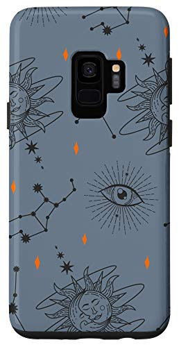 Galaxy S9 Astrology Mystical Pattern Slate Gray Case
